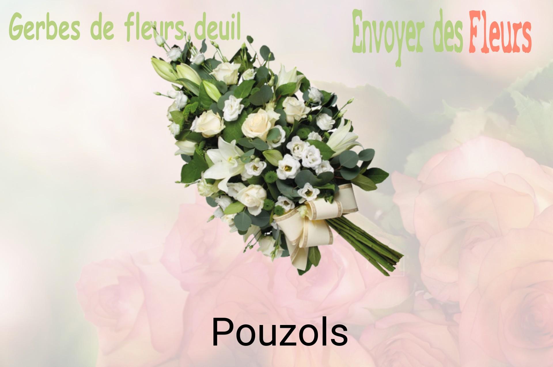 Gerbe de fleurs de deuil livrée à Pouzols